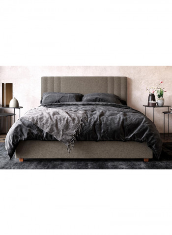 Modern Upholstered Bed Grey