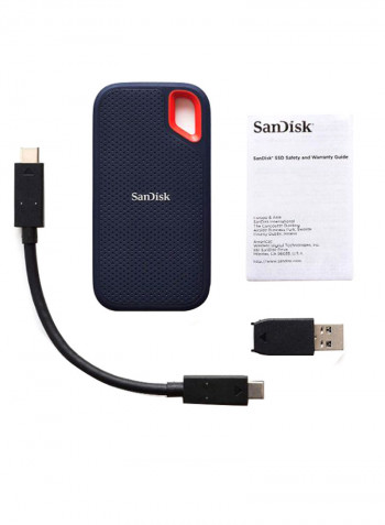 محرك الأقراص الثابتة المحمول USB-C بمنفذ USB-A إكستريم 2تيرابايت أسود