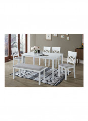 Bridgewell 6-Seater Dining Set White