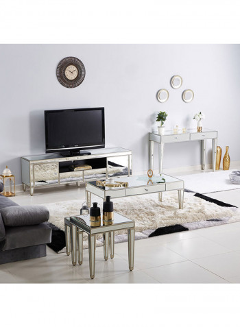 Mirage Console Table with Drawers Mirror Champagne