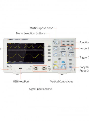 Two Channel Digital Storage Oscilloscope multicolor 37.00X11.50X18.00cm