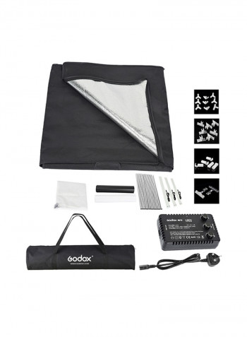 4-Piece Mini Photography Studio Shooting Tent Softbox With LED Light Board Set Black/White