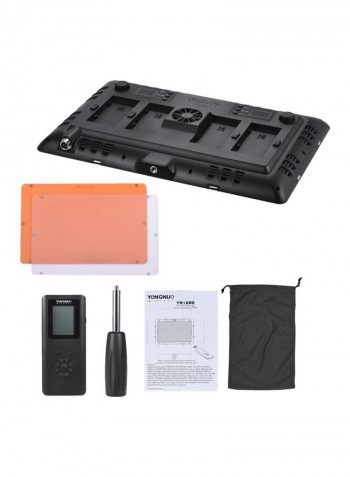 6-Piece YN1200 Pro LED Video Light Black/Orange/White