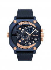 Men's Leather Analog Wrist Watch P 15385JSBL-03
