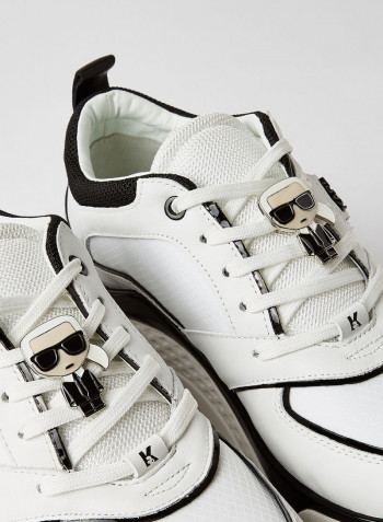 3D Karl And Girl Detailing Low Top Sneaker White/Black