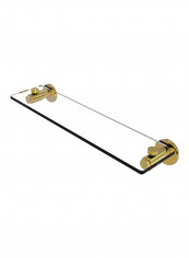 Tribecca Collection Brass Bathroom Shelf Clear/Gold 22inch