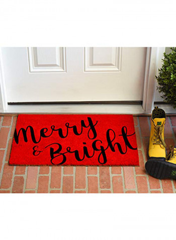 104972436 Merry & Bright Doormat Red/Black 0.6X36X24inch