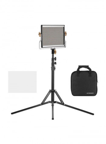 Portable LED Video Light Panel Kit Black/Silver/White