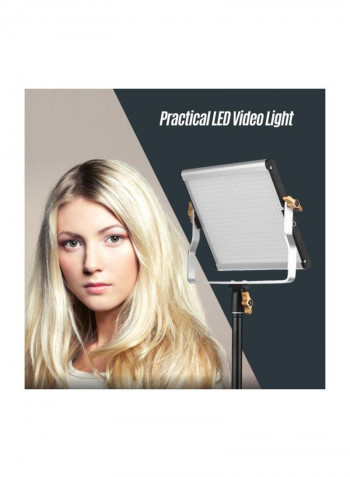 Portable LED Video Light Panel Kit Black/Silver/White