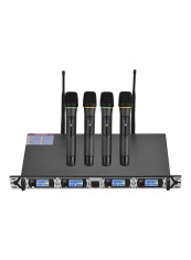 نظام ميكروفون لاسلكي D4 بتردد UHF احترافي ورباعي القنوات مع 4 ميكروفونات محمولة باليد تقييمات نظام ميكروفون لاسلكي D4 بتردد UHF احترافي ورباعي القنوات مع 4 ميكروفونات محمولة باليد
