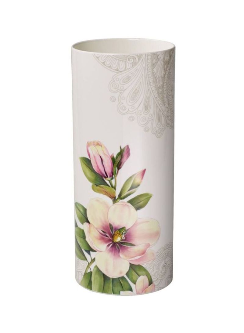 Quinsai Garden Vase White/Pink/Green 300x130millimeter