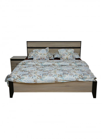 4-Piece Decasta Bedroom Set Dark Oak 160x200centimeter