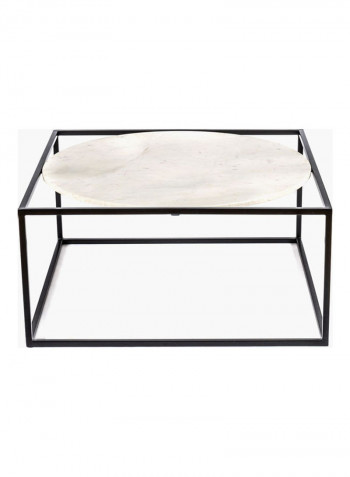 Del Coffee Table Cream/Black 73x73x35.5cm