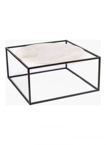 Del Coffee Table Cream/Black 73x73x35.5cm