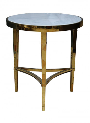 Siyaro End Table White/Beige
