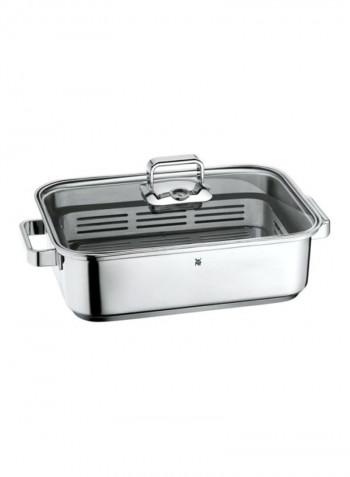 Vitalis Steamer Stainless Steel Set Silver/Clear 41x27cm