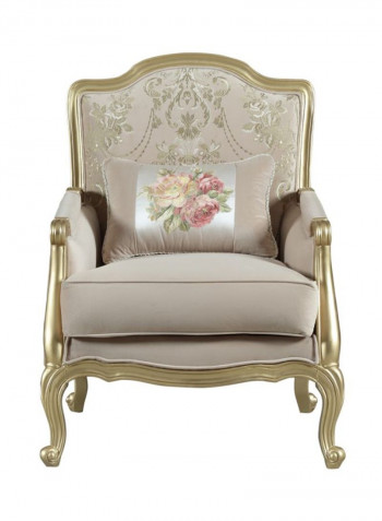 Zeinab Single Seater Sofa Beige/Gold