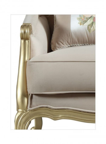 Zeinab Single Seater Sofa Beige/Gold