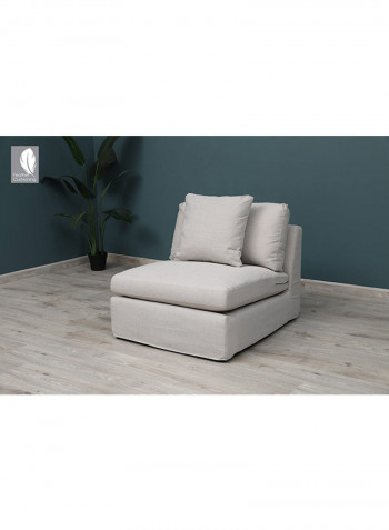 Wakefield Arm Less Single Seater Sofa Off White 108x68x87cm