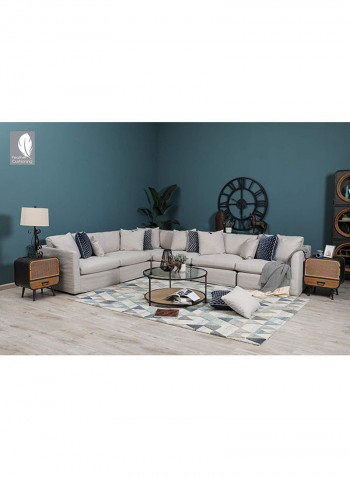Wakefield Arm Less Single Seater Sofa Off White 108x68x87cm