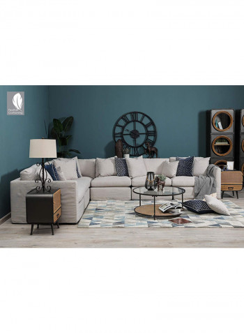 Wakefield Arm Less Single Seater Sofa Off White 108x68x87cm