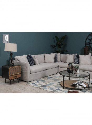 Wakefield Arm Less Single Seater Sofa Off White 108x68x87cm