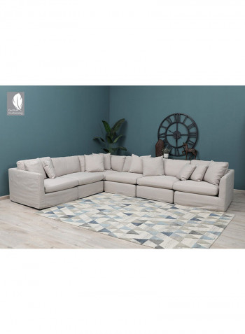 Wakefield Arm Less Single Seater Sofa Off White 108x68x87cm