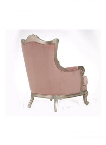 Nadira Classic Armchair Pink/Silver 80x118x90centimeter