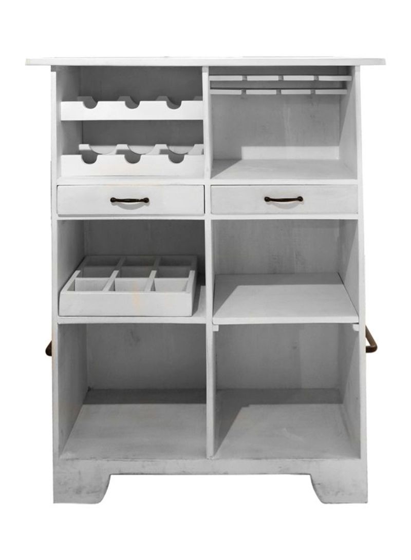 Chennai Bar Cabinet Grey 105x45x112cm