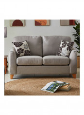 2-Seater Debora Sofa  With 2-Cushions Grey 91x87x152cm