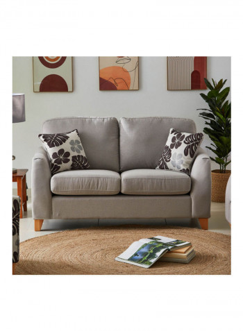 2-Seater Debora Sofa  With 2-Cushions Grey 91x87x152cm