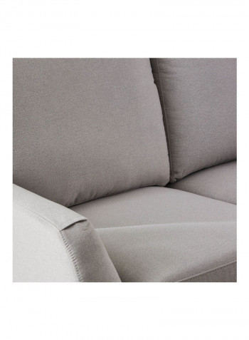 2-Seater Debora Sofa  With 2-Cushions Grey 91x87x152cm