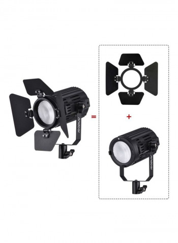 4-Piece LED Video Light With Remote Control Set Black