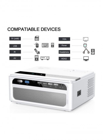 HD VGA Projector 200 ANSI Lumens CP600 White