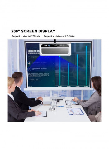 HD VGA Projector 200 ANSI Lumens CP600 White