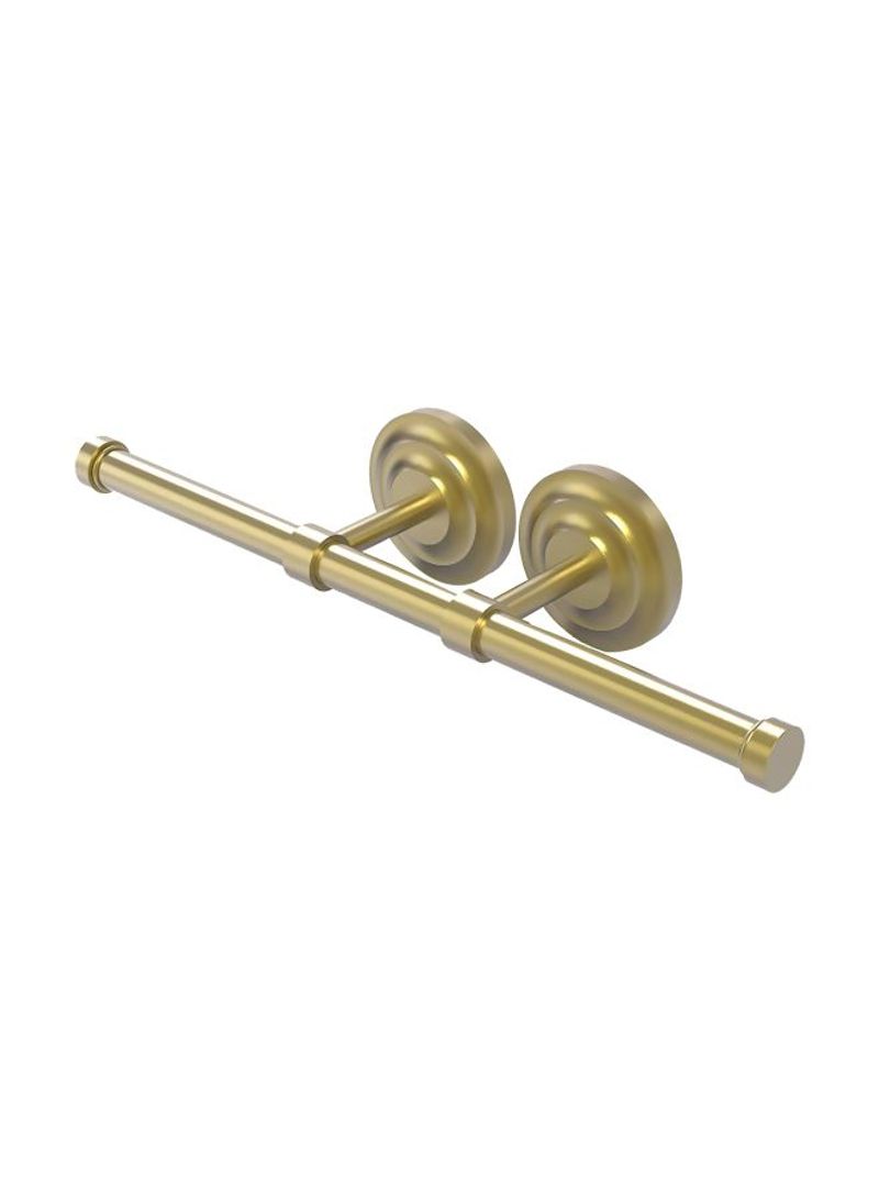 Que New Collection Double Roll Toilet Paper Holder Gold