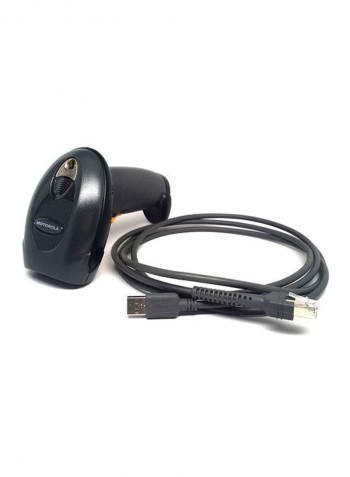 Zebra Digital Barcode Scanner With USB Cable Black