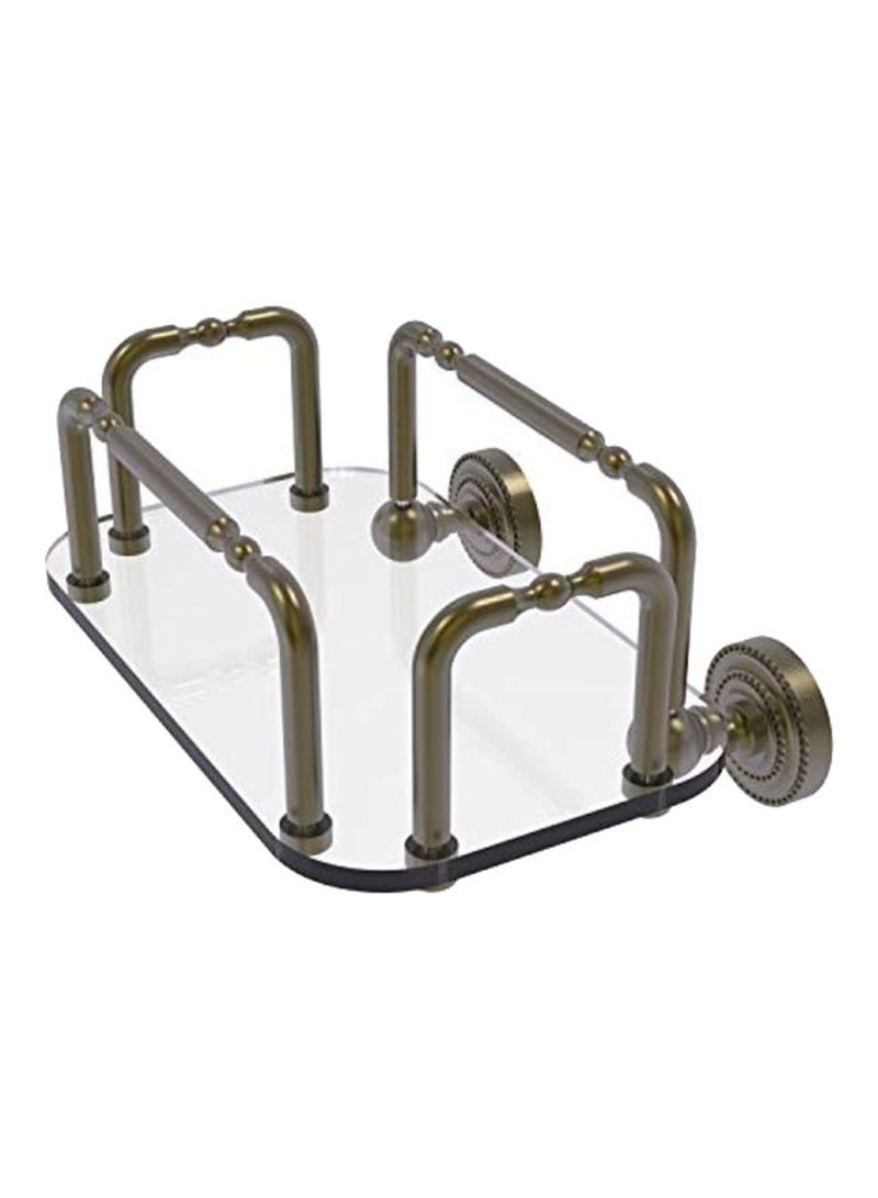 Dottingham Wall Mounted Towel Holder Gold 10.3x7.5x3inch
