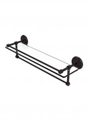 Towel Bar Glass Shelf Brown 22inch