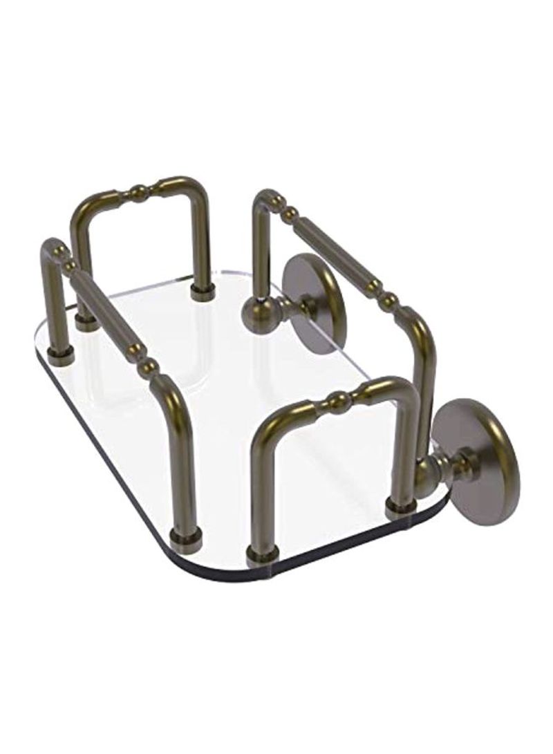 Wall Mounted Towel Holder Gold/Clear