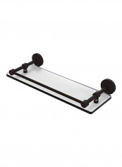 Tempered Gallery Rail Glass Shelf Clear/Black 16inch