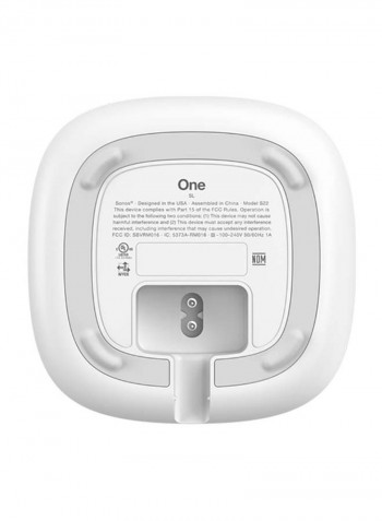 One SL Microphone-Free Smart Speaker ONESLUK1 White
