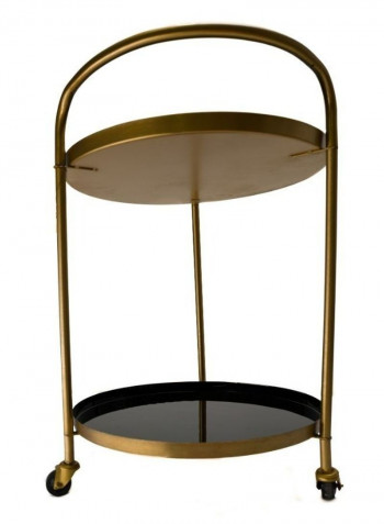 Serving Trolley Black/Gold 57 x 51 x 74cm