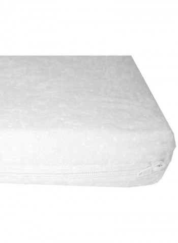 Mattress Topper With Cover Memory Foam White 190x160x5cm