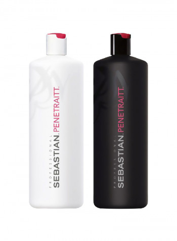 Pack Of 2 Penetraitt Shampoo And Conditioner 1000ml