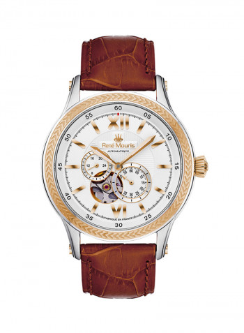 Men's Corona Leather Analog Automatic Wrist Watch R4-70105RM3