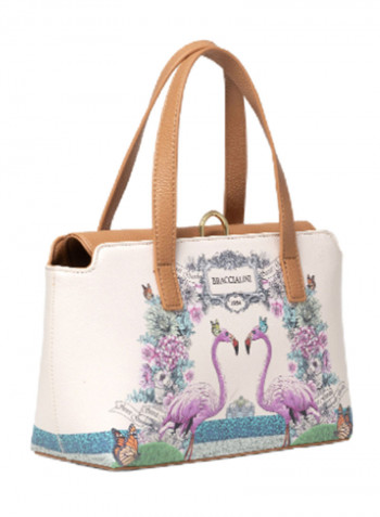 Britney Flamingo Printed Shoulder Bag Multicolour