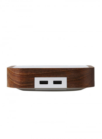 Wood Master Mobile Charger Brown/White