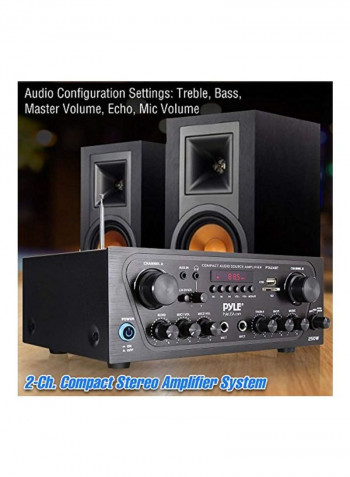 Bluetooth Channel Home Power Amplifier PTA24BT Black
