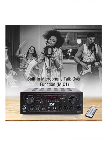 Bluetooth Channel Home Power Amplifier PTA24BT Black